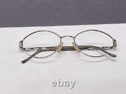 Montures de lunettes Femme Ronde Ovale Argent Plein Vintage Années 90 3533 Œil de chat