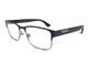 Montures De Lunettes Gucci Gg0750o 003 Bleu Argent Rectangle Cerclage Complet 56-18-150
