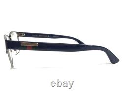 Montures de lunettes Gucci GG0750O 003 Bleu Argent Rectangle Cerclage Complet 56-18-150 Montures de lunettes Gucci GG0750O 003 Bleu Argent Rectangle Cerclage Complet 56-18-150