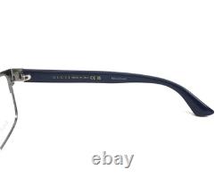 Montures de lunettes Gucci GG0750O 003 Bleu Argent Rectangle Cerclage Complet 56-18-150 Montures de lunettes Gucci GG0750O 003 Bleu Argent Rectangle Cerclage Complet 56-18-150
