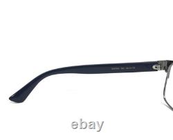 Montures de lunettes Gucci GG0750O 003 Bleu Argent Rectangle Cerclage Complet 56-18-150 Montures de lunettes Gucci GG0750O 003 Bleu Argent Rectangle Cerclage Complet 56-18-150