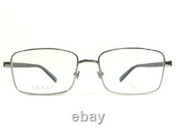 Montures de lunettes Gucci GG1586O 006 argent vert rectangulaires à monture complète 59-18-145