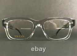 Montures de lunettes Gucci GG1731O 003 Transparent Argent Carré Cerclage Complet 54-18-145