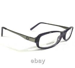 Montures de lunettes Gucci GG2576 Z4J Violet Argent Rectangulaire Cerclage Complet 52-15-130