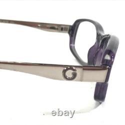 Montures de lunettes Gucci GG2576 Z4J Violet Argent Rectangulaire Cerclage Complet 52-15-130