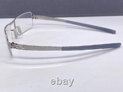 Montures de lunettes Ic Berlin pour hommes et femmes - Argentées, rectangulaires, en chrome - Moshe C