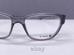 Montures de lunettes Ic! Berlin pour hommes et femmes en gris argent mat ovale à monture intégrale noire