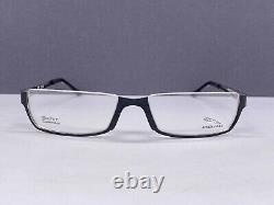 Montures de lunettes Jaguar pour hommes en lecture noir argent demi-monture 33569 Np