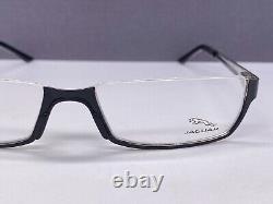 Montures de lunettes Jaguar pour hommes en lecture noir argent demi-monture 33569 Np