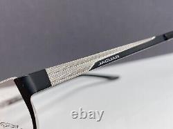 Montures de lunettes Jaguar pour hommes en lecture noir argent demi-monture 33569 Np