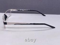 Montures de lunettes Jaguar pour hommes en lecture noir argent demi-monture 33569 Np