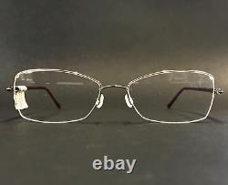 Montures de lunettes Lindberg 3008 Col. M01 Rouge Argent Cat Eye Cerclage Fil 52-18-135