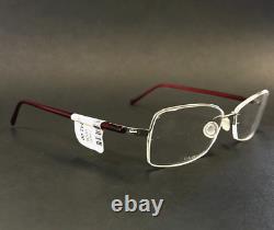 Montures de lunettes Lindberg 3008 Col. M01 Rouge Argent Cat Eye Cerclage Fil 52-18-135