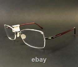 Montures de lunettes Lindberg 3008 Col. M01 Rouge Argent Cat Eye Cerclage Fil 52-18-135