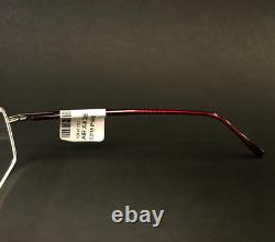 Montures de lunettes Lindberg 3008 Col. M01 Rouge Argent Cat Eye Cerclage Fil 52-18-135