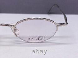 Montures de lunettes Matsuda pour hommes et femmes, rondes ovales, argentées, 101 Japon demi-contour NP