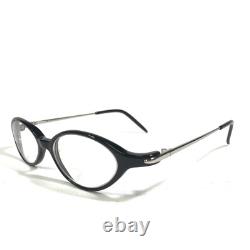Montures de lunettes Oliver Peoples OP-543 BK noires et argentées, rondes, à monture intégrale, 45-16-120
