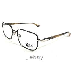 Montures de lunettes Persol 2418-V 1042 Marron Argent Carré Plein Bord 53-19-140