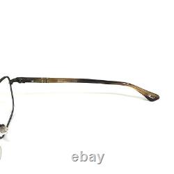 Montures de lunettes Persol 2418-V 1042 Marron Argent Carré Plein Bord 53-19-140