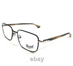 Montures de lunettes Persol 2418-V 1042 marron argenté carrées à monture intégrale 53-19-140