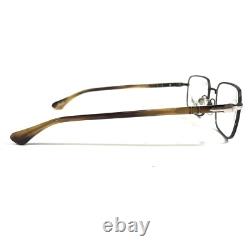 Montures de lunettes Persol 2418-V 1042 marron argenté carrées à monture intégrale 53-19-140