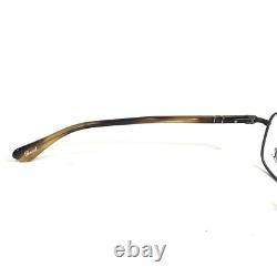 Montures de lunettes Persol 2418-V 1042 marron argenté carrées à monture intégrale 53-19-140
