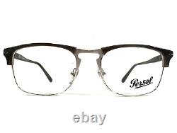 Montures de lunettes Persol 8359-V 1045 Marron Argent Carré Plein Bord 53-19-145