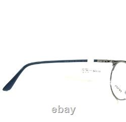 Montures de lunettes Prada VPR58Y 02N-1O1 bleu argent rondes à monture intégrale 48-20-145