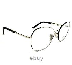 Montures de lunettes Prada VPR64Y GAQ-1O1 Noir Argent Rond Pleine Monture 54-18-135