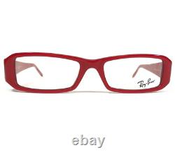 Montures de lunettes Ray-Ban RB 5148 2342 Rouge Argent Rectangulaires Cerclées 51-17-140