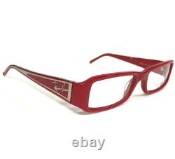 Montures de lunettes Ray-Ban RB 5148 2342 Rouge Argent Rectangulaires Cerclées 51-17-140