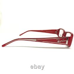 Montures de lunettes Ray-Ban RB 5148 2342 Rouge Argent Rectangulaires Cerclées 51-17-140