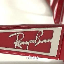 Montures de lunettes Ray-Ban RB 5148 2342 Rouge Argent Rectangulaires Cerclées 51-17-140