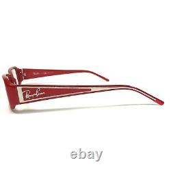 Montures de lunettes Ray-Ban RB 5148 2342 Rouge Argent Rectangulaires Cerclées 51-17-140