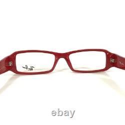 Montures de lunettes Ray-Ban RB 5148 2342 Rouge Argent Rectangulaires Cerclées 51-17-140