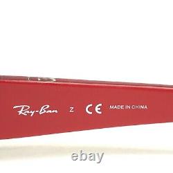 Montures de lunettes Ray-Ban RB 5148 2342 Rouge Argent Rectangulaires Cerclées 51-17-140