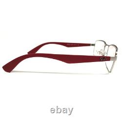 Montures de lunettes Ray-Ban RB6332 2538 rouge argent rectangulaires à monture cerclée 53-18-140