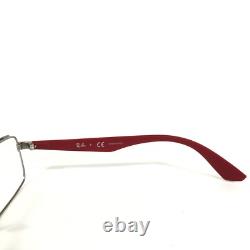 Montures de lunettes Ray-Ban RB6332 2538 rouge argent rectangulaires à monture cerclée 53-18-140