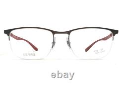 Montures de lunettes Ray-Ban RB6513 3135 LITEFORCE Rouge Argent Demi Cerclées 55-20-145