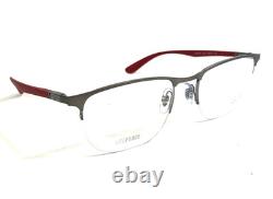 Montures de lunettes Ray-Ban RB6513 3135 LITEFORCE Rouge Argent Demi Cerclées 55-20-145
