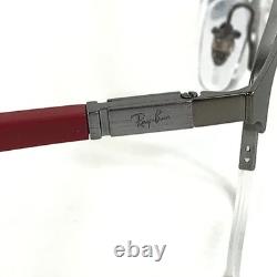 Montures de lunettes Ray-Ban RB6513 3135 LITEFORCE Rouge Argent Demi Cerclées 55-20-145
