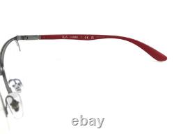 Montures de lunettes Ray-Ban RB6513 3135 LITEFORCE Rouge Argent Demi Cerclées 55-20-145