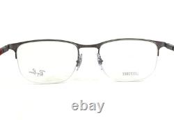 Montures de lunettes Ray-Ban RB6513 3135 LITEFORCE Rouge Argent Demi Cerclées 55-20-145