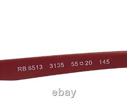 Montures de lunettes Ray-Ban RB6513 3135 LITEFORCE Rouge Argent Demi Cerclées 55-20-145