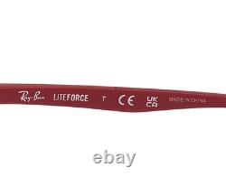 Montures de lunettes Ray-Ban RB6513 3135 LITEFORCE Rouge Argent Demi Cerclées 55-20-145