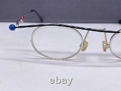 Montures de lunettes Sabahn pour femme, rondes, ovales, argentées, colorées, Blitz 44 asymétriques