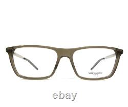 Montures de lunettes Saint Laurent SL344 005 transparent marron argent rectangle 54-17-145