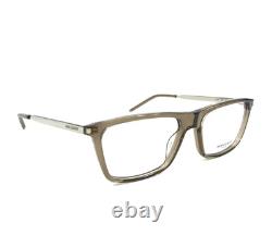 Montures de lunettes Saint Laurent SL344 005 transparent marron argent rectangle 54-17-145