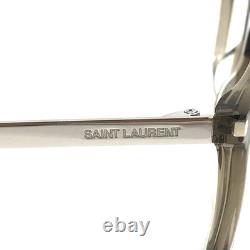 Montures de lunettes Saint Laurent SL344 005 transparent marron argent rectangle 54-17-145