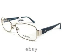 Montures de lunettes Valentino V2101 719 Bleu Argent Rectangulaires Cerclées 54-15-135